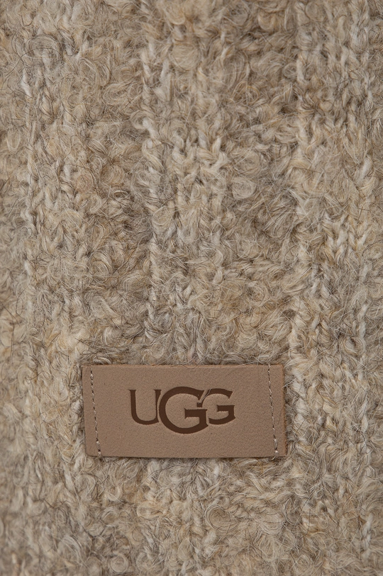 UGG Szalik z domieszką wełny Boucle Ribbed Scarf beżowy