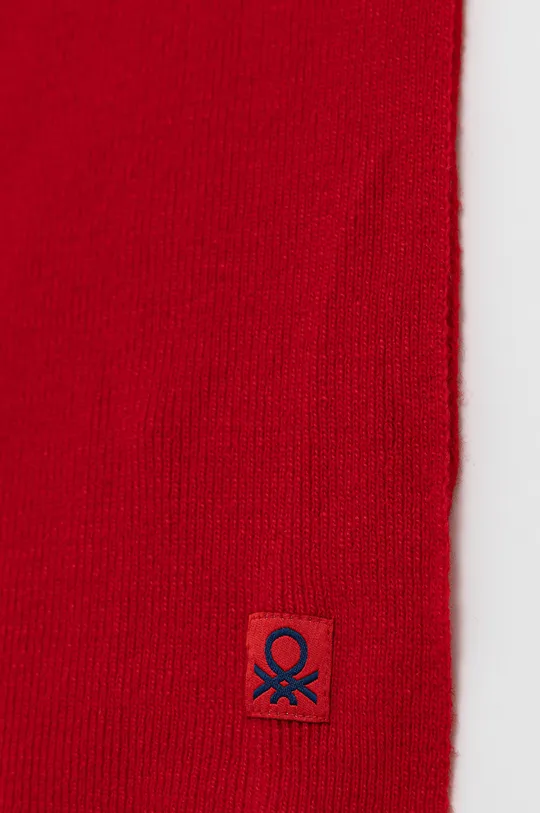 Детский шерстяной шарф United Colors of Benetton красный