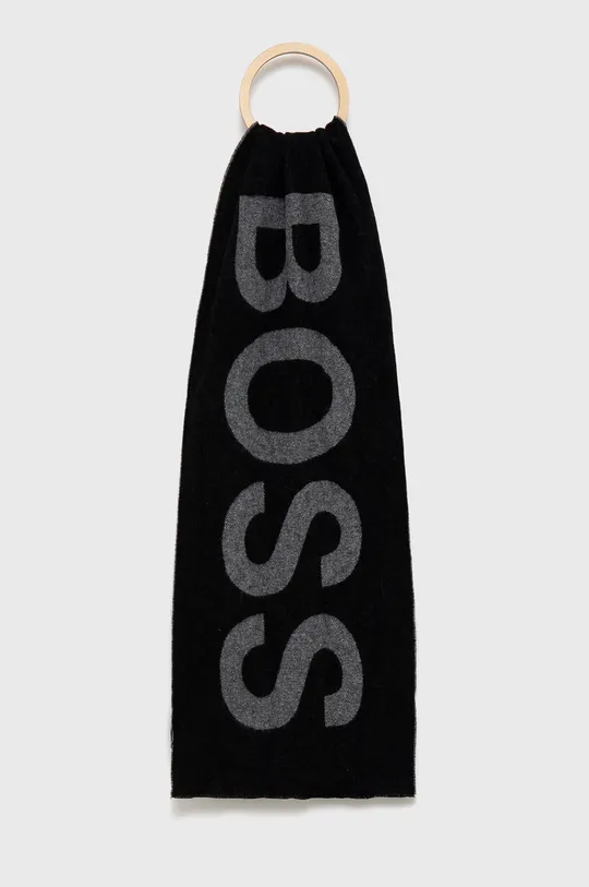 чорний Вовняний шарф Boss Чоловічий