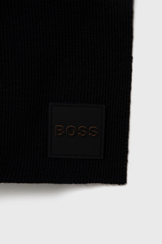 Μάλλινο κασκόλ Boss BOSS CASUAL μαύρο