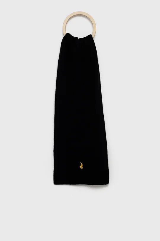 чорний Вовняний шарф Polo Ralph Lauren Чоловічий