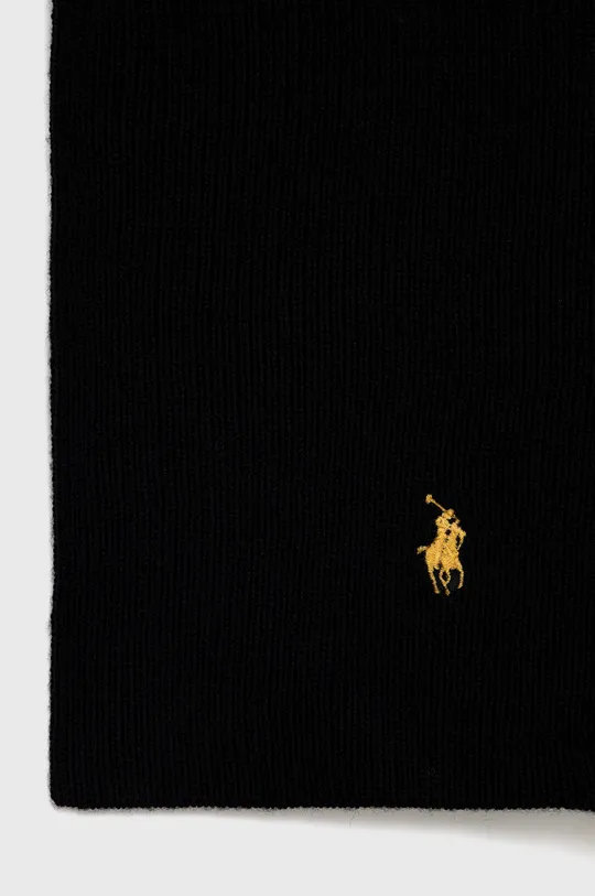 Вовняний шарф Polo Ralph Lauren чорний