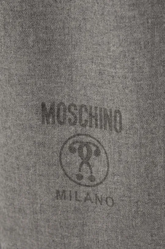 Μάλλινο κασκόλ Moschino γκρί