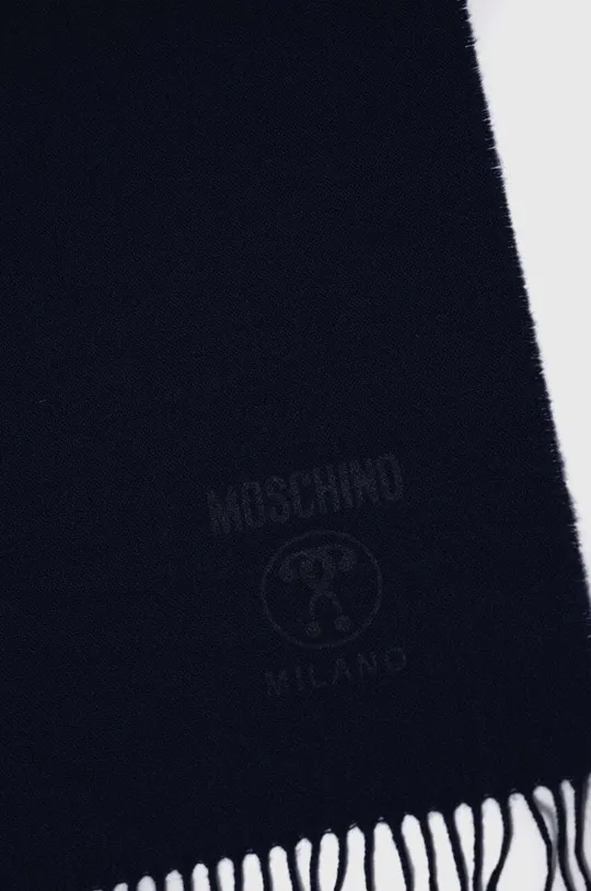 Μάλλινο κασκόλ Moschino σκούρο μπλε
