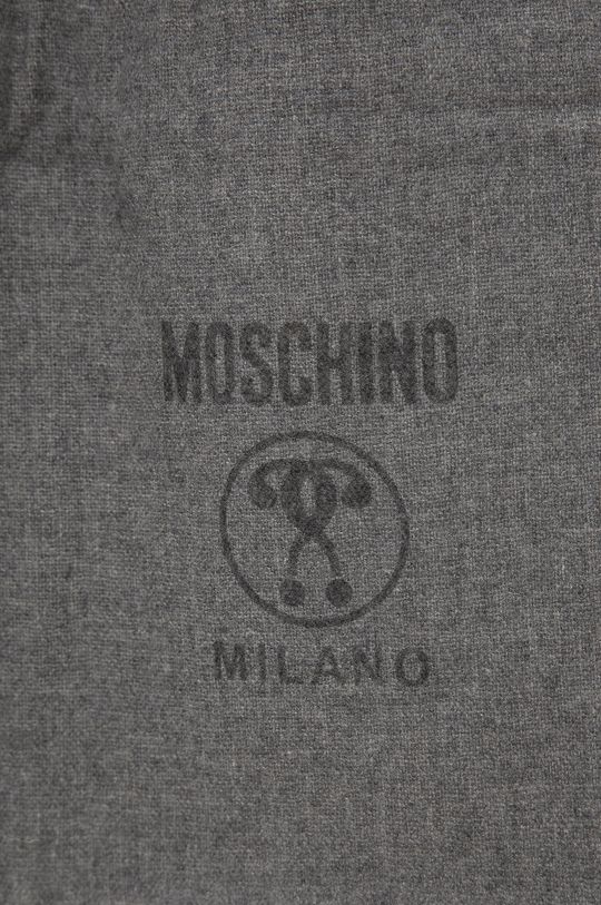 Vlnený šál Moschino sivá