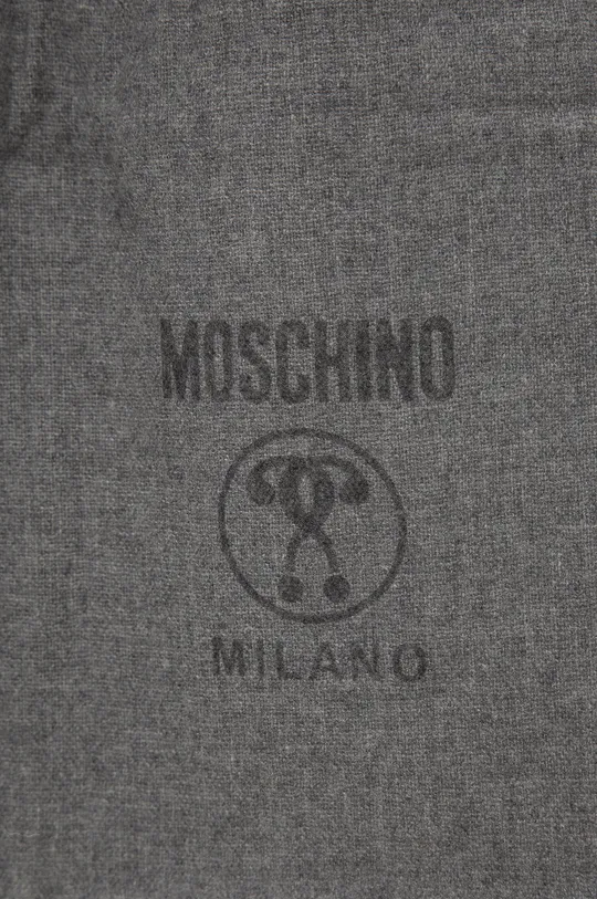 Шерстяная шаль Moschino серый