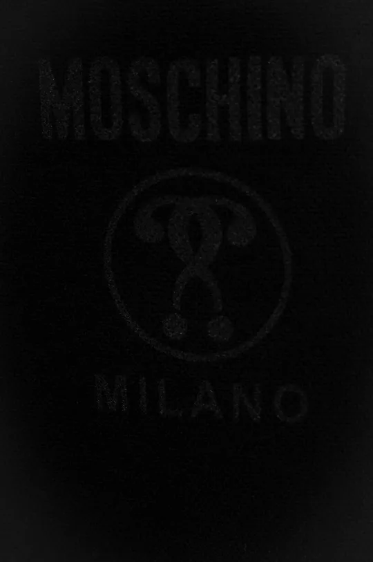 Μάλλινο κασκόλ Moschino μαύρο