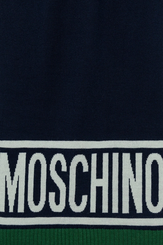 Шерстяной шарф Moschino голубой