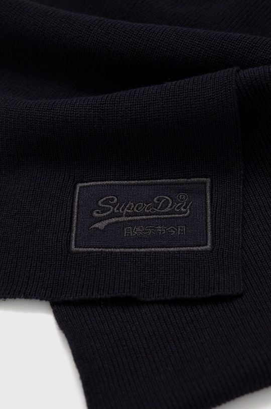 Бавовняний шарф Superdry темно-синій