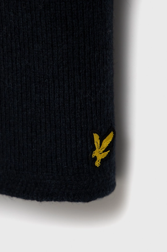 Вовняний шарф Lyle & Scott темно-синій