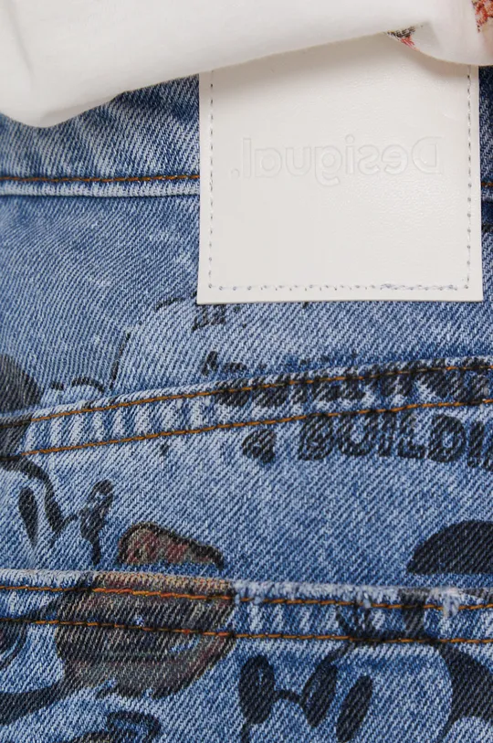 niebieski Desigual Spódnica jeansowa x Mouse Mickey 21WWFD07