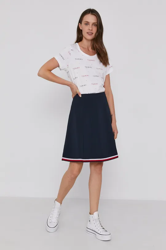 granatowy Tommy Hilfiger Spódnica Damski