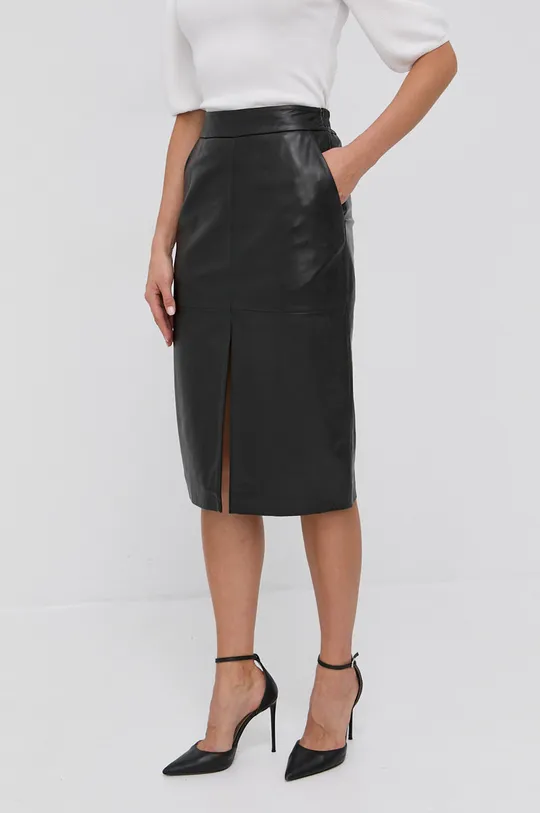 μαύρο Δερμάτινη φούστα Trussardi Γυναικεία