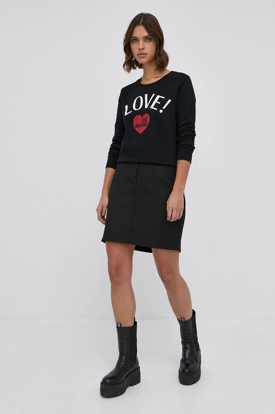 Love Moschino Spódnica z wełną czarny