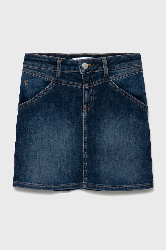 czarny Calvin Klein Jeans Spódnica jeansowa dziecięca IG0IG01035.4890 Dziewczęcy