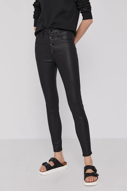 czarny Calvin Klein Jeans Spodnie J20J217154.4890 Damski