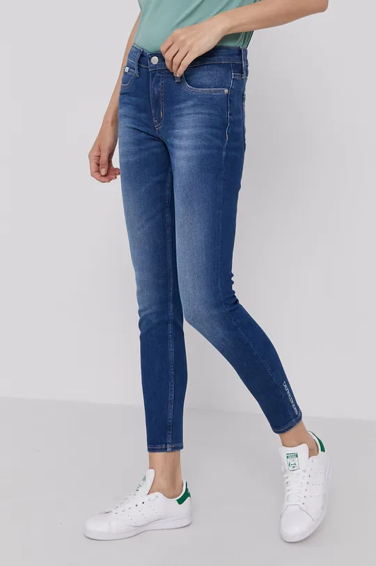 niebieski Calvin Klein Jeans Jeansy J20J216503.4890 Damski
