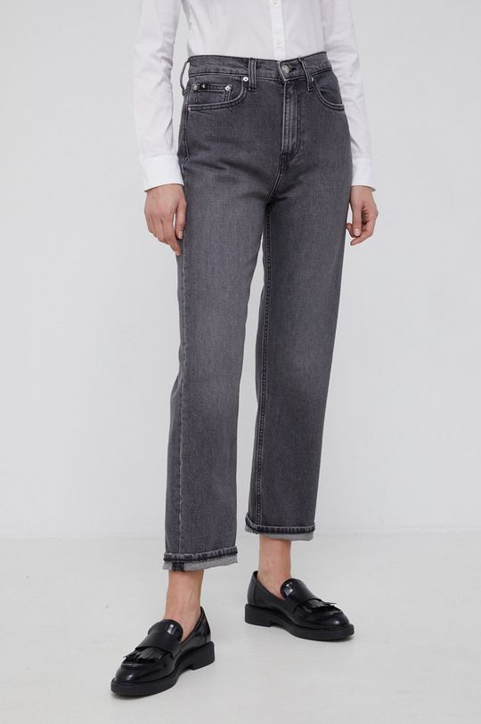 szary Calvin Klein Jeans Jeansy Damski