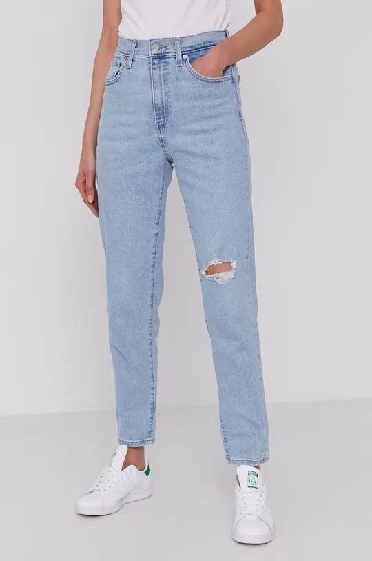 niebieski Levi's jeansy  High Waisted Mom Jeans Damski