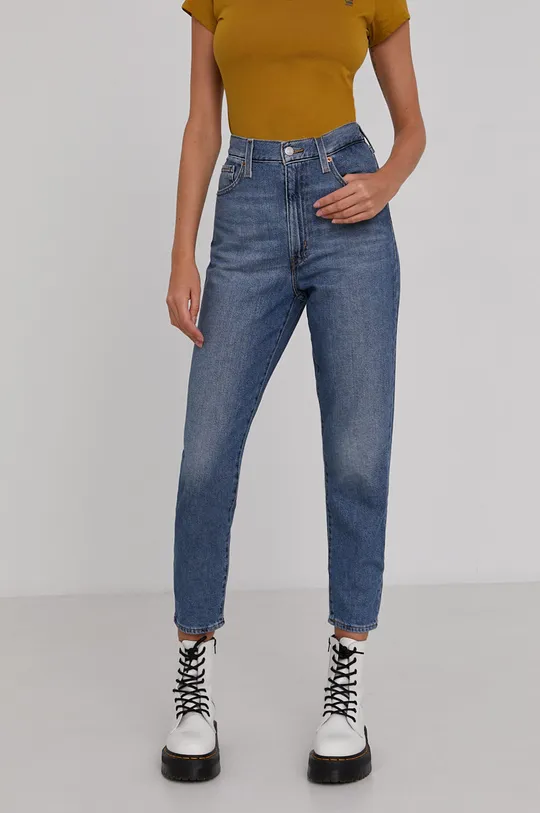 niebieski Levi's jeansy High Waisted Mom Jeans Damski