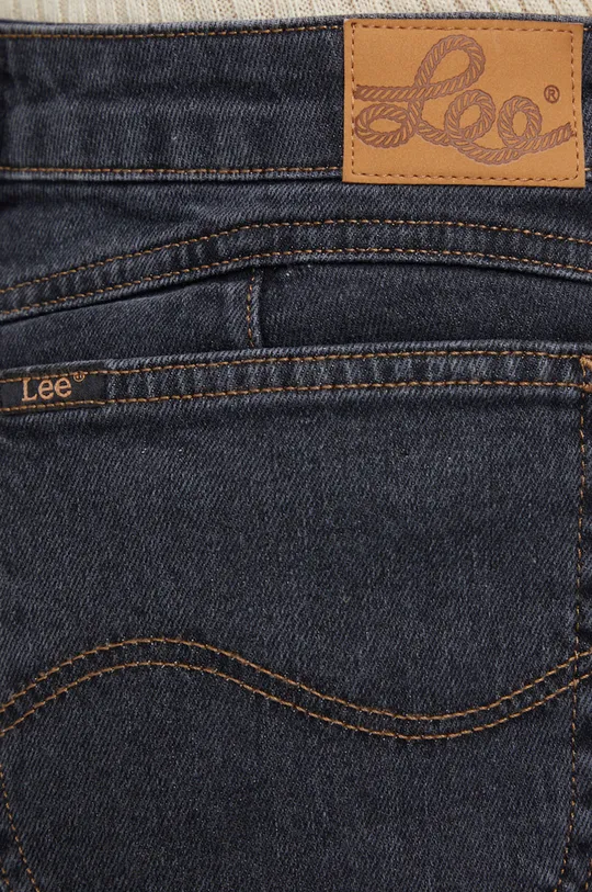 szary Lee jeansy CAROL WESTERN BLACK RINSE