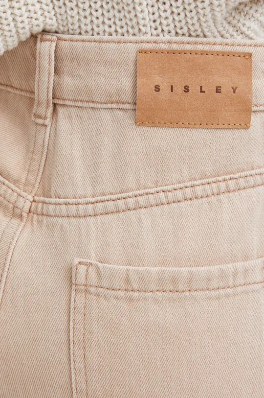 бежевый Хлопковые джинсы Sisley