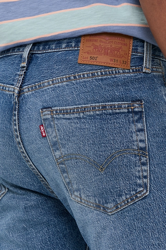 granatowy Levi's jeansy 501