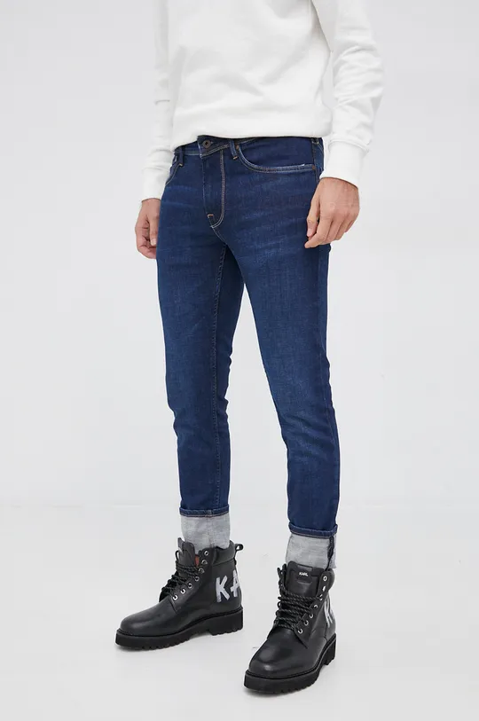 σκούρο μπλε Τζιν παντελόνι Pepe Jeans FINSBURY Ανδρικά