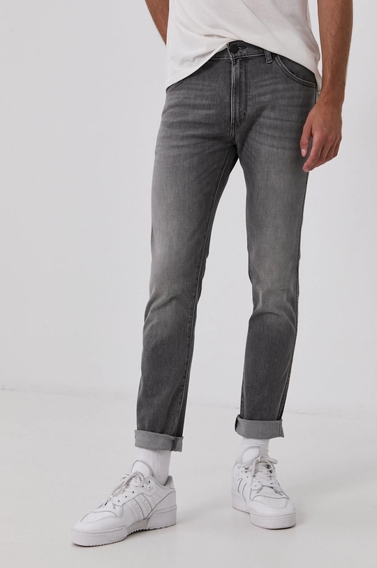 szary Wrangler jeansy Larston Silky Grey Męski