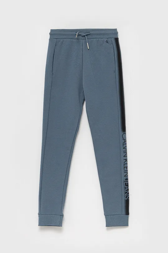 niebieski Calvin Klein Jeans Spodnie dziecięce IB0IB00922.4890 Chłopięcy