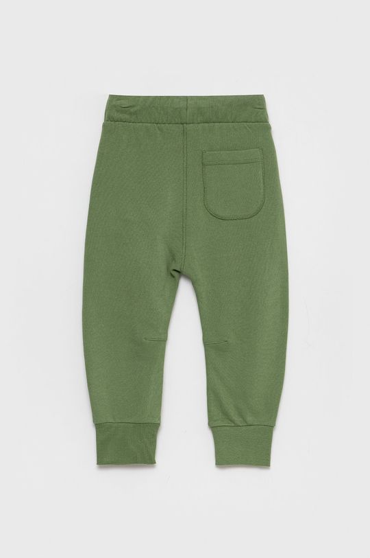 United Colors of Benetton Spodnie bawełniane dziecięce brudny zielony