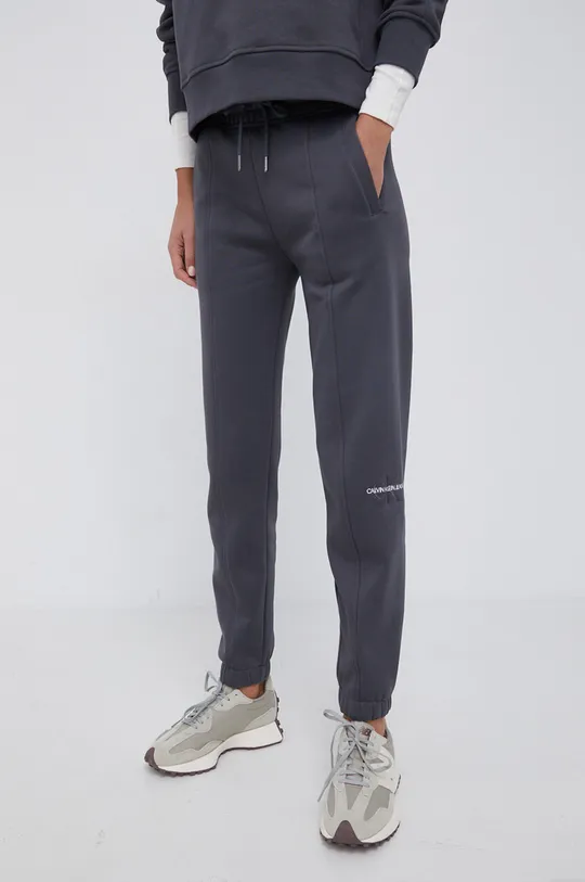 szary Calvin Klein Jeans Spodnie J20J216240.4890 Damski