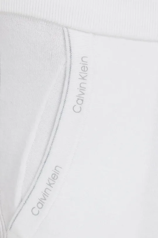 biały Calvin Klein Spodnie z domieszką wełny
