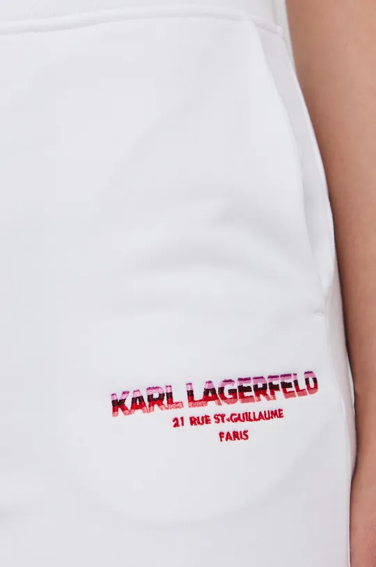 biały Karl Lagerfeld Spodnie 215W1051