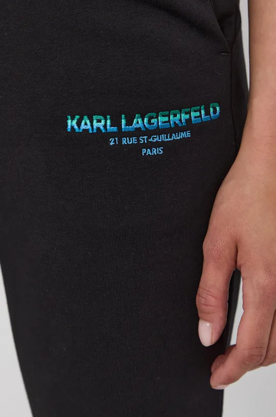 czarny Karl Lagerfeld Spodnie 215W1051