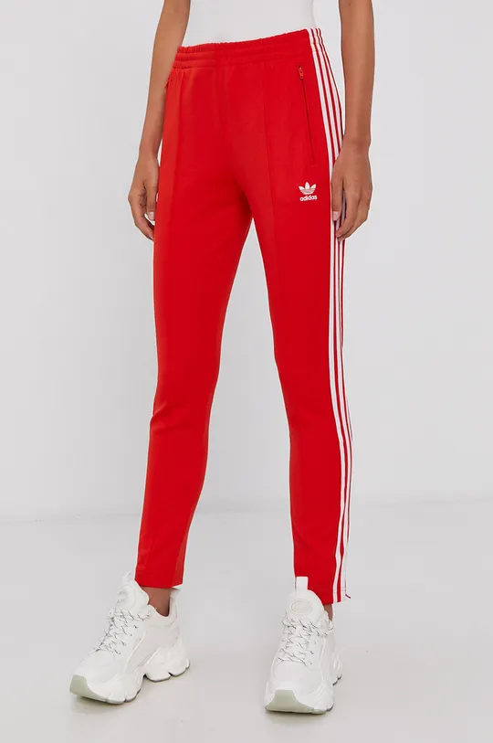 κόκκινο Παντελόνι adidas Originals Γυναικεία