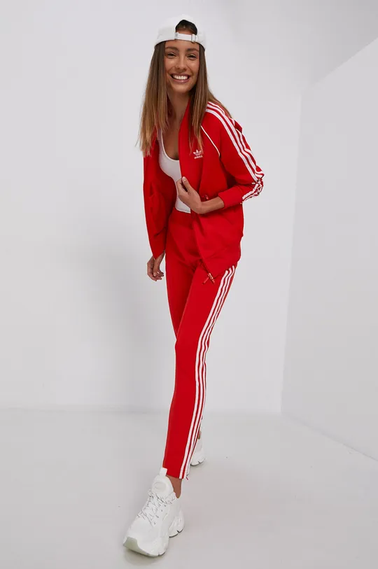 Παντελόνι adidas Originals κόκκινο