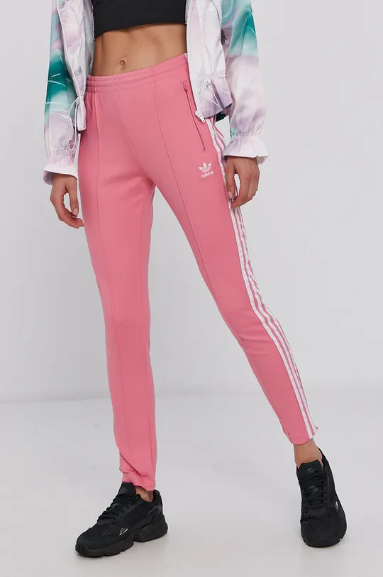 розовый Брюки adidas Originals Женский