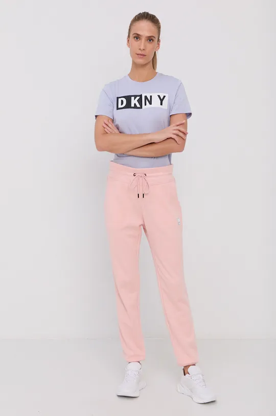 Dkny Spodnie DP1P2160 pastelowy różowy