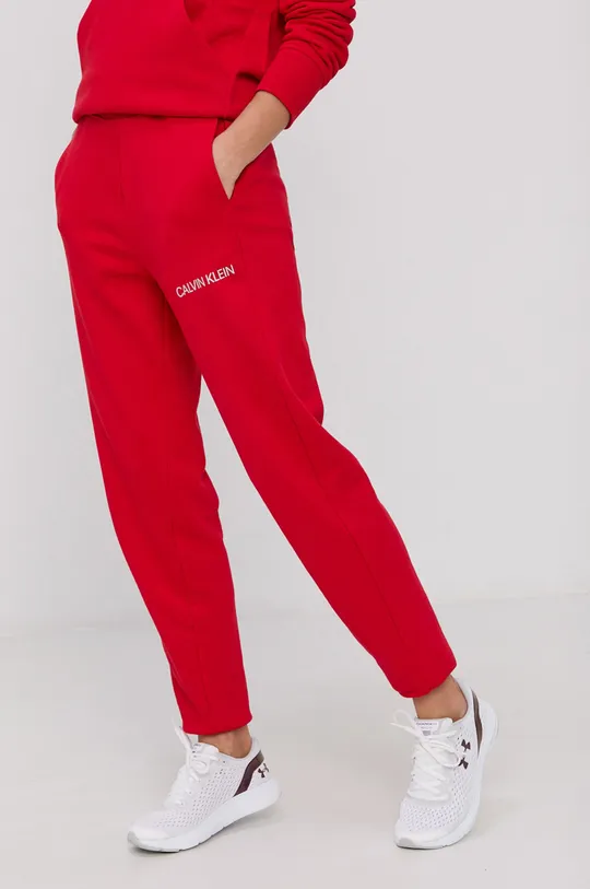κόκκινο Παντελόνι Calvin Klein Performance Γυναικεία