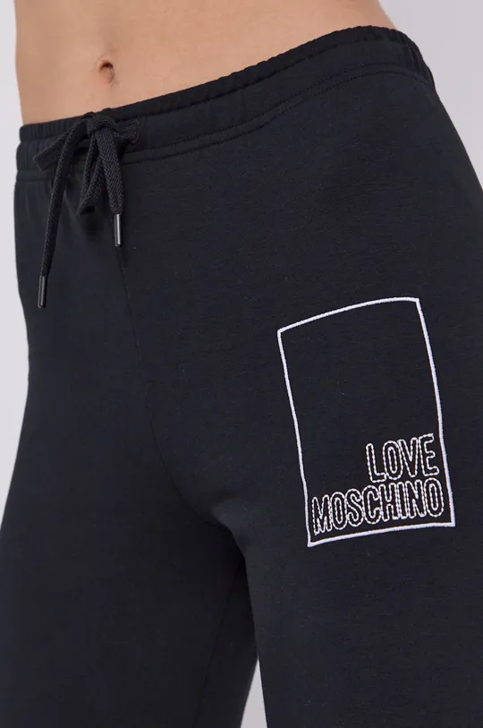 czarny Love Moschino Spodnie