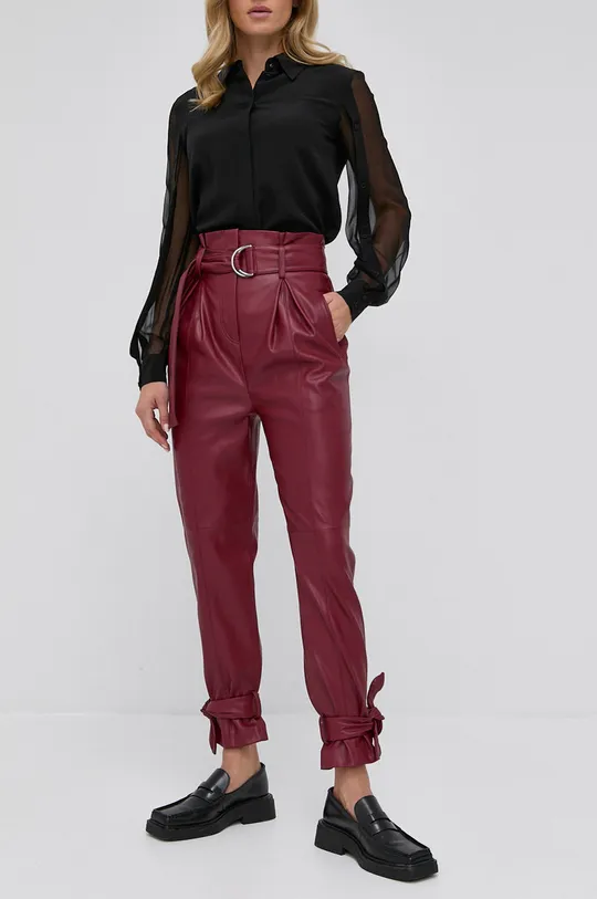 czerwony Karl Lagerfeld Spodnie 216W1004 Damski