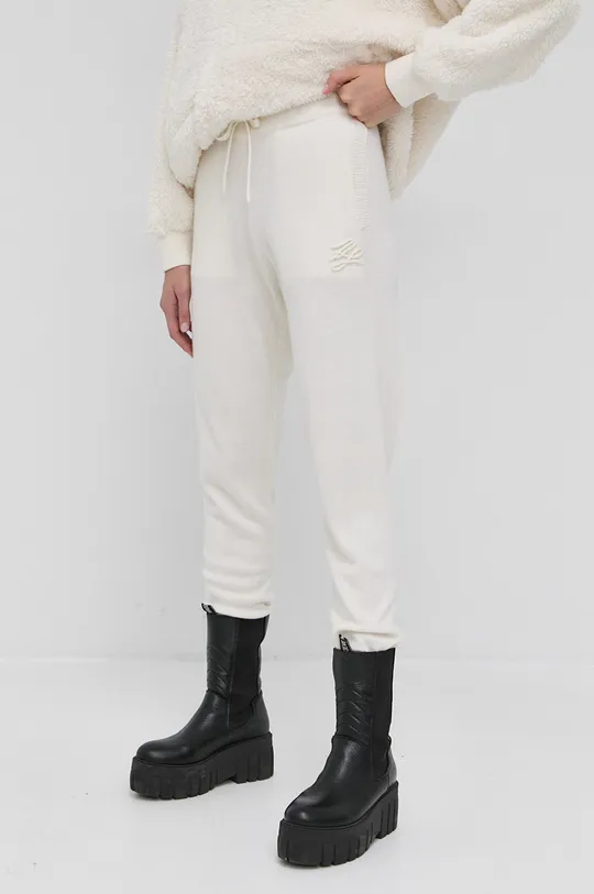 béžová Vlnené nohavice Karl Lagerfeld Dámsky