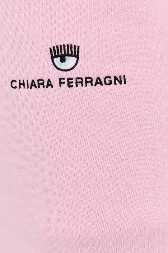 roza Pamučne hlače Chiara Ferragni