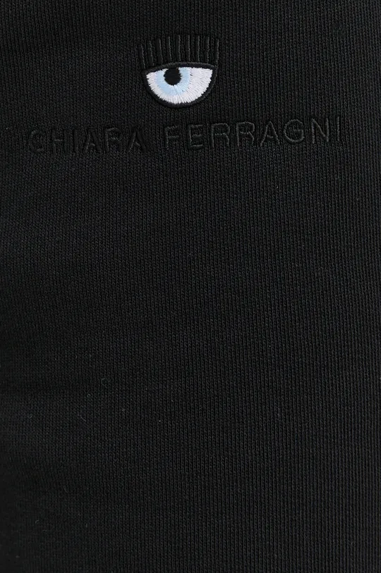 fekete Chiara Ferragni pamut nadrág