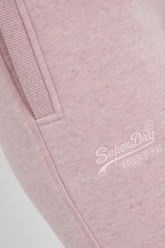 pastelově růžová Kalhoty Superdry