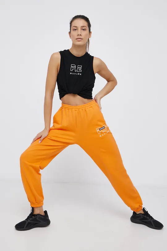 оранжевый Хлопковые брюки P.E Nation Женский