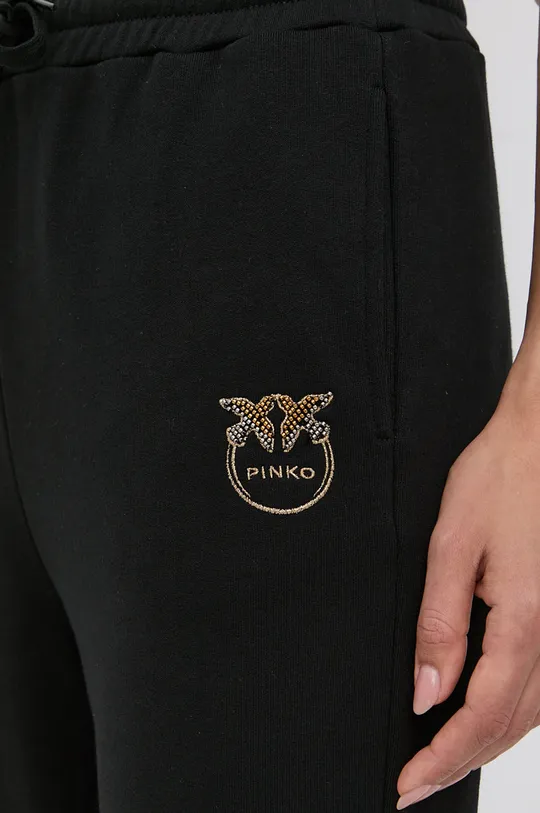 чорний Бавовняні штани Pinko