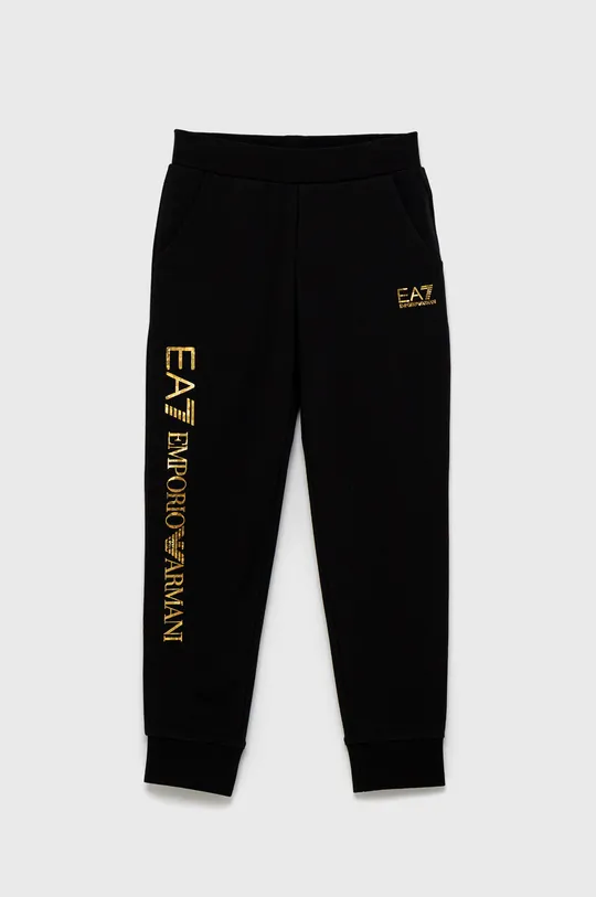 czarny EA7 Emporio Armani Spodnie dziecięce 6KFP52.FJ31Z Dziewczęcy