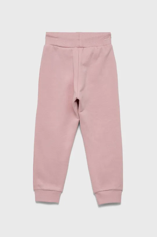 Guess Spodnie bawełniane dziecięce różowy
